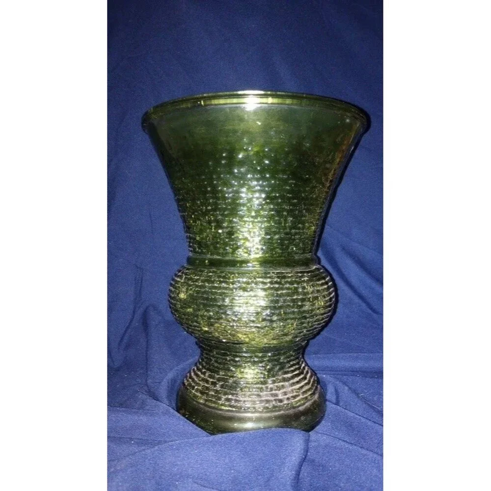 Vintage Green Textured Vase , E.O. Napco of Cleveland, Large